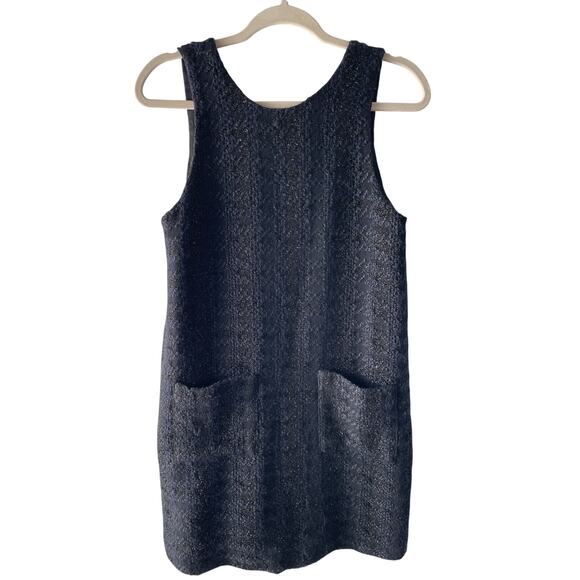 Mango Tweed Shift Dress Metallic Thread Sleeveless Mini Size S - Picture 2 of 7